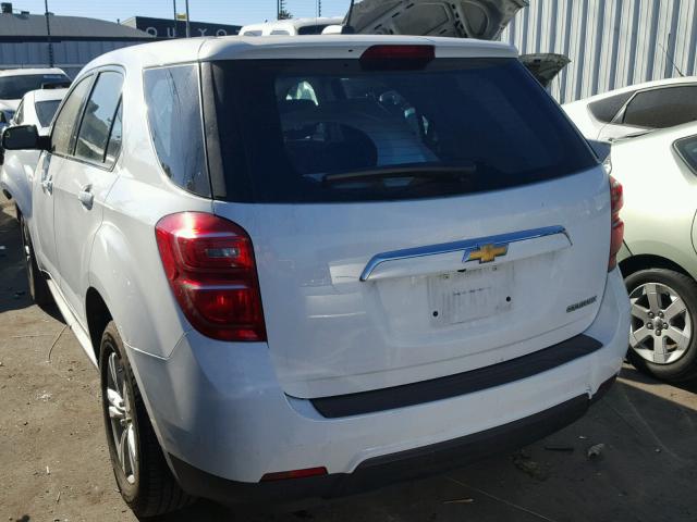 2GNALBEK7G1152607 - 2016 CHEVROLET EQUINOX LS WHITE photo 3