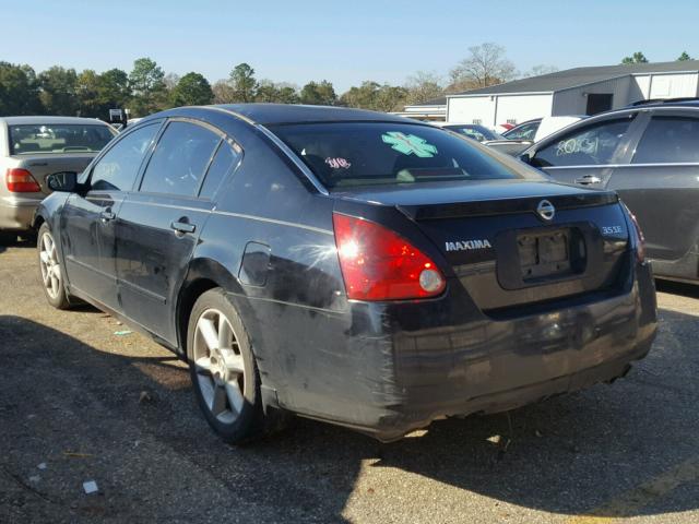 1N4BA41E34C817688 - 2004 NISSAN MAXIMA SE BLACK photo 3