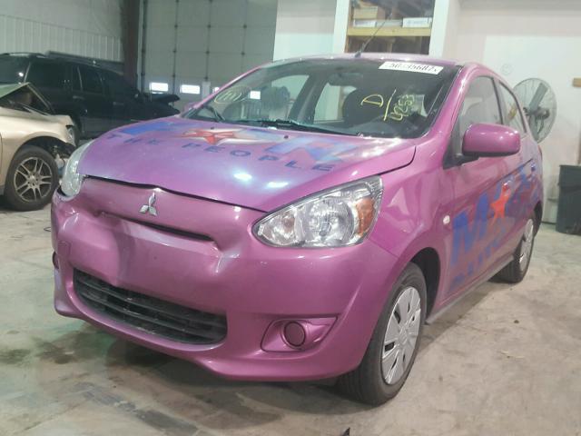 ML32A3HJ4EH024253 - 2014 MITSUBISHI MIRAGE DE PURPLE photo 2