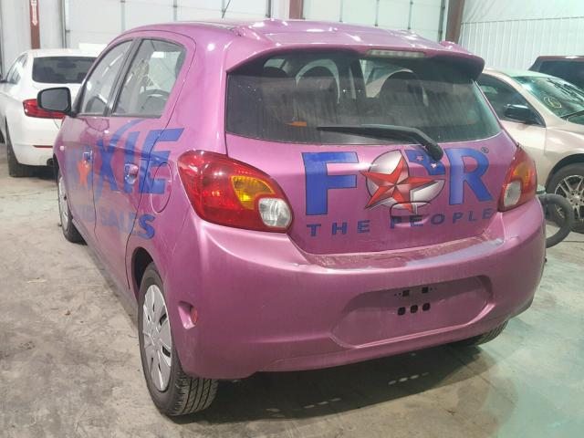 ML32A3HJ4EH024253 - 2014 MITSUBISHI MIRAGE DE PURPLE photo 3