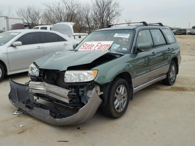 JF1SG67658H729728 - 2008 SUBARU FORESTER 2 GREEN photo 2