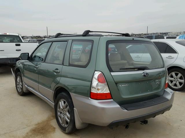 JF1SG67658H729728 - 2008 SUBARU FORESTER 2 GREEN photo 3