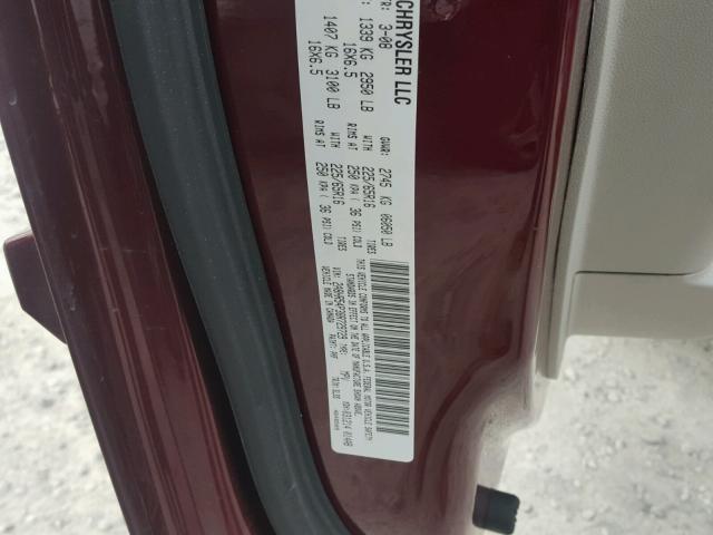 2A8HR54P38R729729 - 2008 CHRYSLER TOWN & COU BLACK photo 10