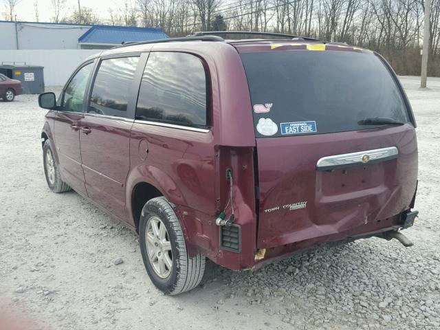 2A8HR54P38R729729 - 2008 CHRYSLER TOWN & COU BLACK photo 3