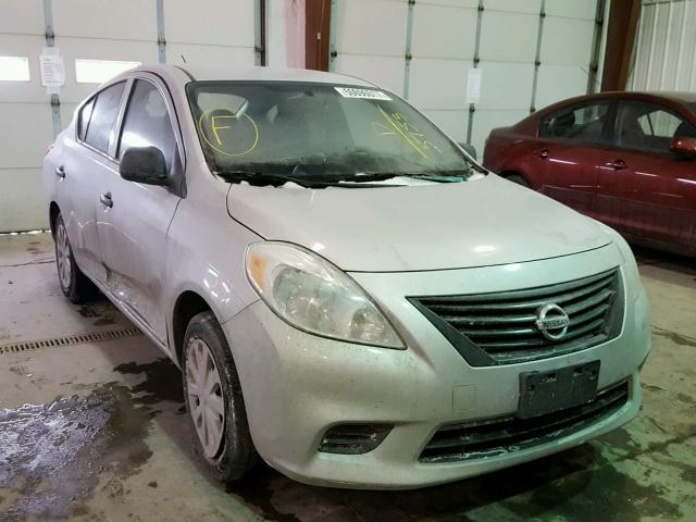 3N1CN7AP6DL895153 - 2013 NISSAN VERSA S GRAY photo 1