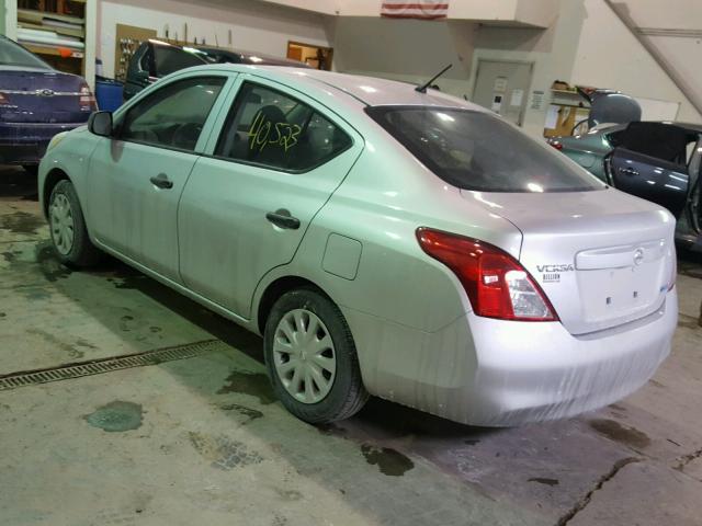 3N1CN7AP6DL895153 - 2013 NISSAN VERSA S GRAY photo 3