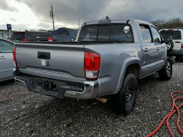 5TFAX5GN7GX052693 - 2016 TOYOTA TACOMA DOU GRAY photo 4