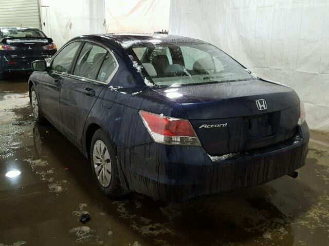 1HGCP26379A041403 - 2009 HONDA ACCORD LX BLUE photo 3