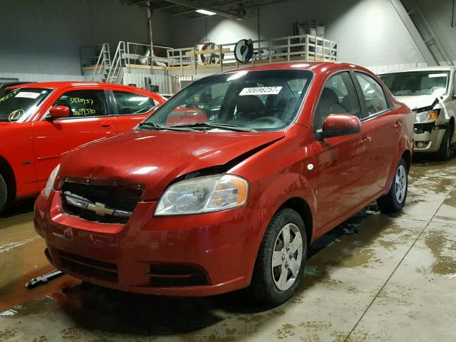 KL1TD56638B018073 - 2008 CHEVROLET AVEO BASE RED photo 2