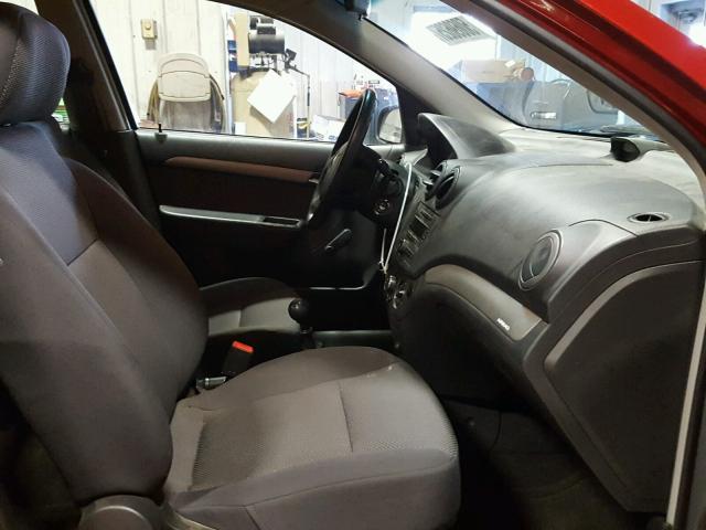 KL1TD56638B018073 - 2008 CHEVROLET AVEO BASE Kırmızı fotoğraf 5