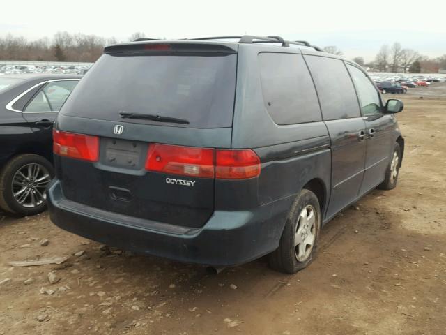 2HKRL18621H606160 - 2001 HONDA ODYSSEY EX GREEN photo 4