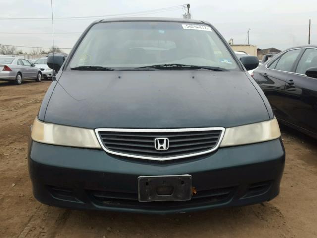 2HKRL18621H606160 - 2001 HONDA ODYSSEY EX GREEN photo 9