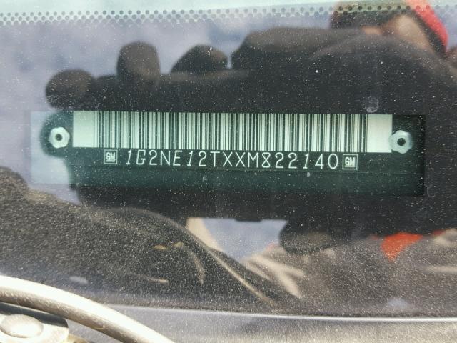 1G2NE12TXXM822140 - 1999 PONTIAC GRAND AM S 灰色 照片 10
