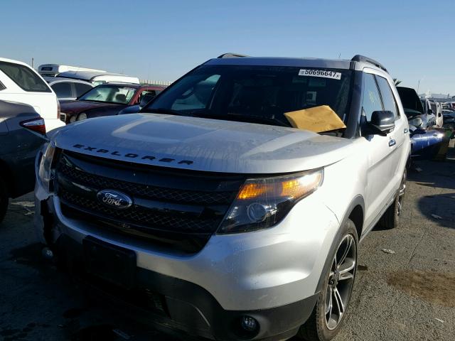 1FM5K8GT5EGB01852 - 2014 FORD EXPLORER S SILVER photo 1