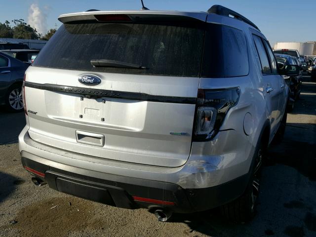 1FM5K8GT5EGB01852 - 2014 FORD EXPLORER S SILVER photo 4