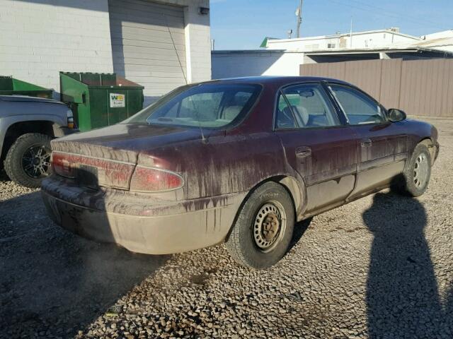 2G4WS52J011241579 - 2001 BUICK CENTURY CU BURGUNDY photo 4