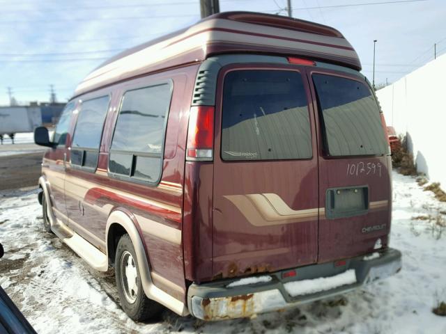 1GBFG15R3V1100571 - 1997 CHEVROLET EXPRESS G1 MAROON photo 3