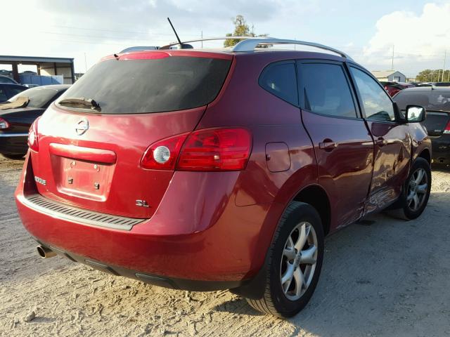 JN8AS58TX8W006329 - 2008 NISSAN ROGUE S RED photo 4