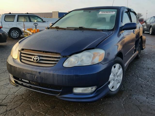 2T1BR32E23C001217 - 2003 TOYOTA COROLLA CE BLUE photo 2