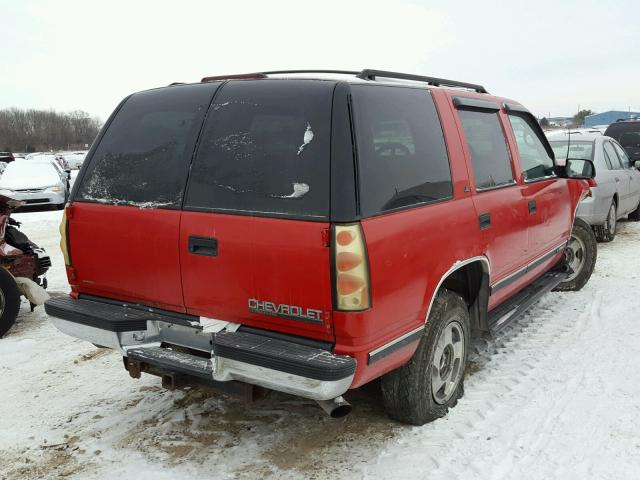 1GNEK13R9WJ300310 - 1998 CHEVROLET TAHOE K150 RED photo 4