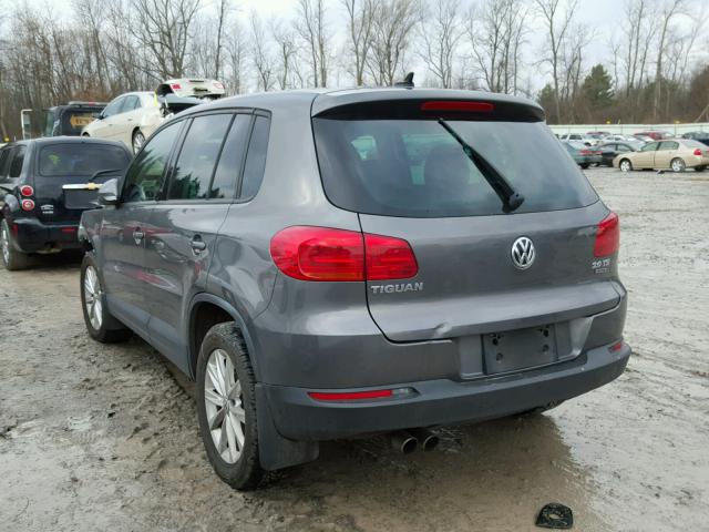 WVGBV3AX7EW526097 - 2014 VOLKSWAGEN TIGUAN S GRAY photo 3