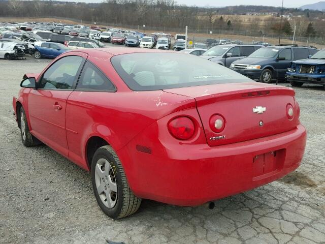 1G1AK14F957592959 - 2005 CHEVROLET COBALT RED photo 3