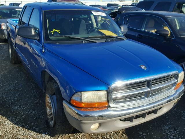 1B7HL2AN31S282883 - 2001 DODGE DAKOTA QUA BLUE photo 1