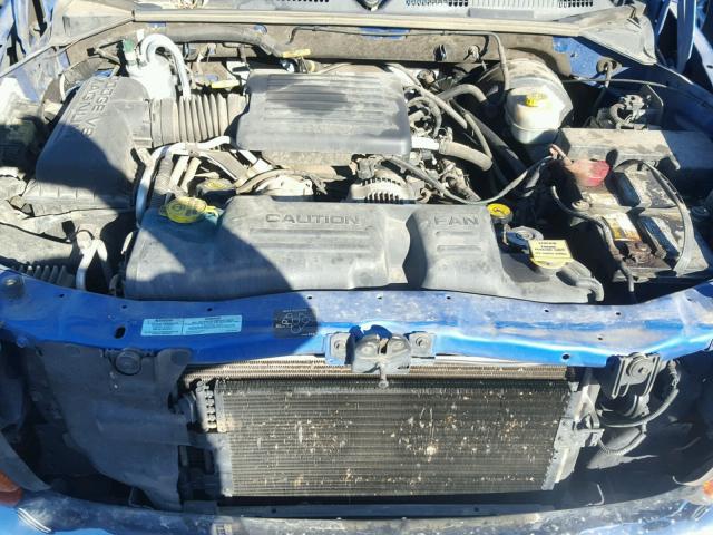 1B7HL2AN31S282883 - 2001 DODGE DAKOTA QUA BLUE photo 7