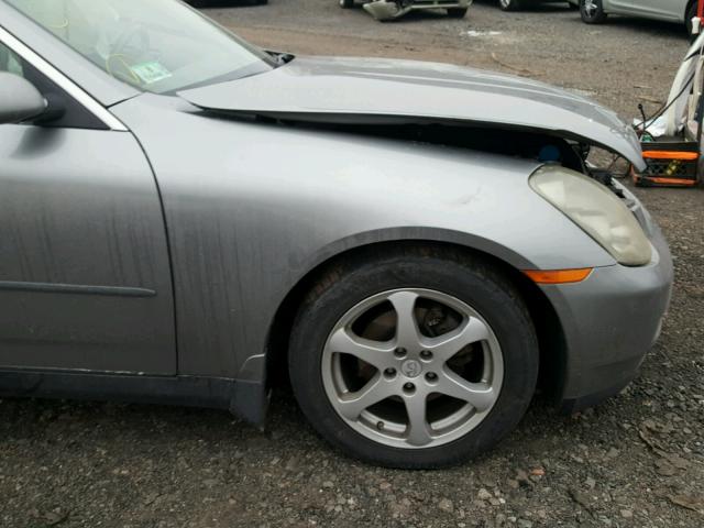 JNKCV51F44M713852 - 2004 INFINITI G35 GRAY photo 10