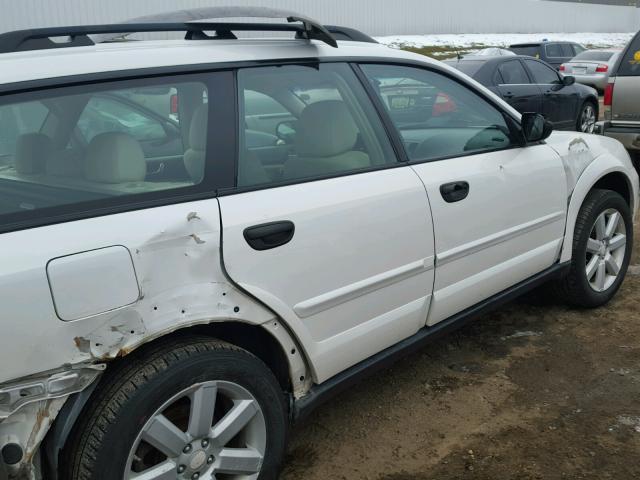 4S4BP61C677302423 - 2007 SUBARU LEGACY OUT WHITE photo 9