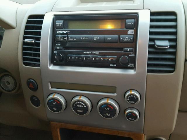 5N1AR18U36C646563 - 2006 NISSAN PATHFINDER SILVER photo 9