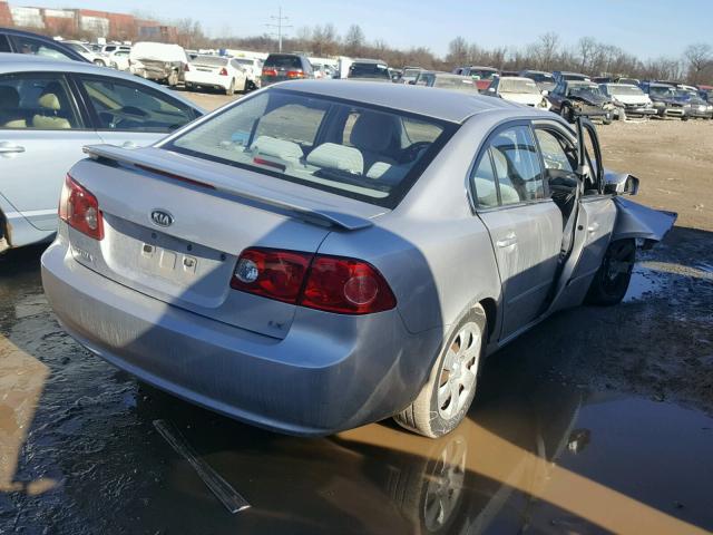 KNAGE123575158664 - 2007 KIA OPTIMA LX GRAY photo 4