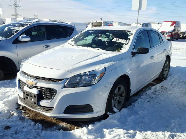 1G11B5SLXFF246796 - 2015 CHEVROLET MALIBU LS WHITE photo 2