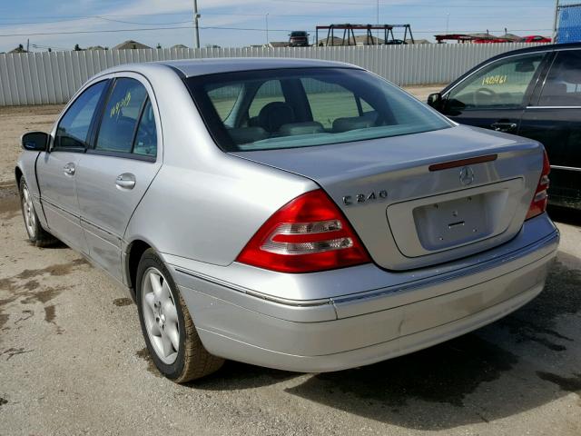 WDBRF61J64A564508 - 2004 MERCEDES-BENZ C 240 SILVER photo 3