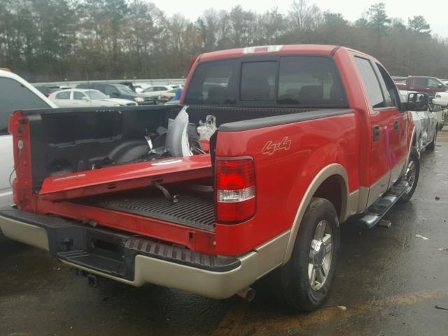 1FTPW14V38FA77592 - 2008 FORD F150 SUPER RED photo 4