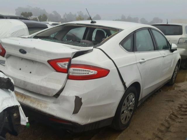 3FA6P0G79DR103230 - 2013 FORD FUSION S WHITE photo 4