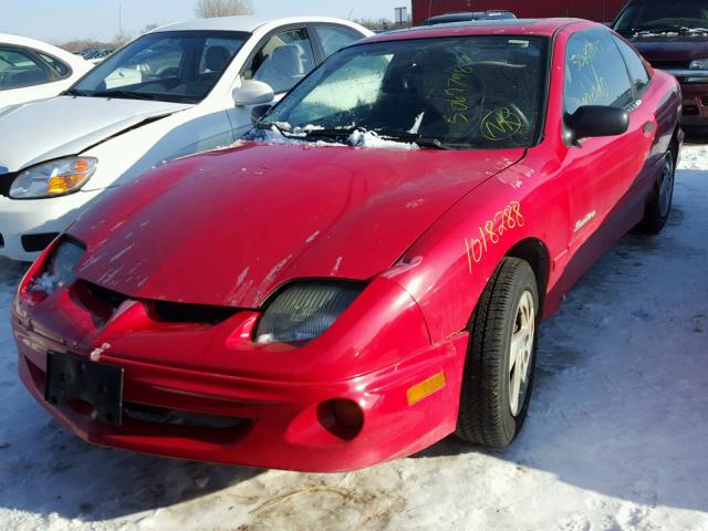 1G2JB124X27141080 - 2002 PONTIAC SUNFIRE SE RED photo 2