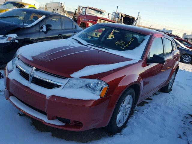 1B3LC56K78N652527 - 2008 DODGE AVENGER SX RED photo 2