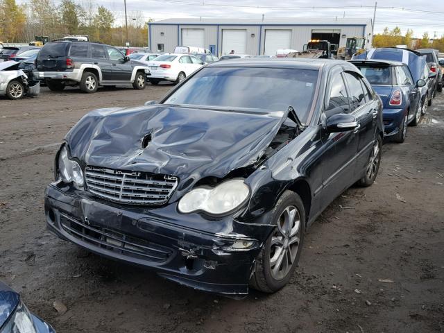 WDBRF81J05F596497 - 2005 MERCEDES-BENZ C 240 4MAT BLACK photo 2