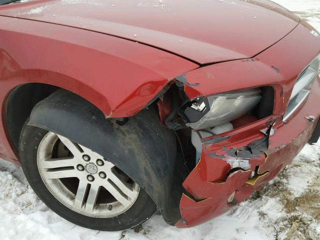 2B3KA53H76H167952 - 2006 DODGE CHARGER R/ MAROON photo 9