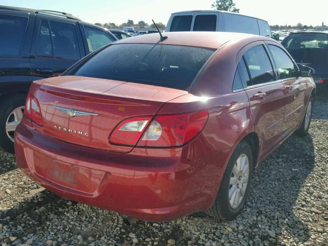 1C3LC46K28N168066 - 2008 CHRYSLER SEBRING LX RED photo 4