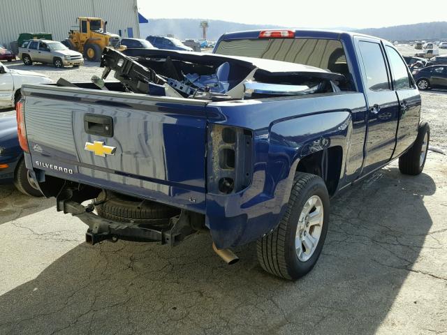 3GCUKREC4EG301621 - 2014 CHEVROLET SILVERADO BLUE photo 4