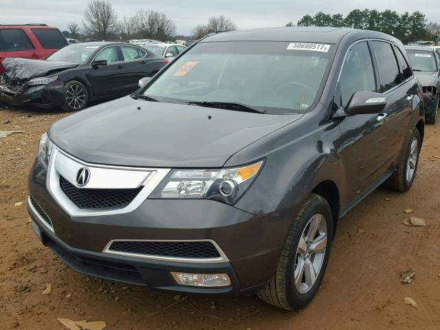 2HNYD2H61BH548805 - 2011 ACURA MDX TECHNO GRAY photo 2