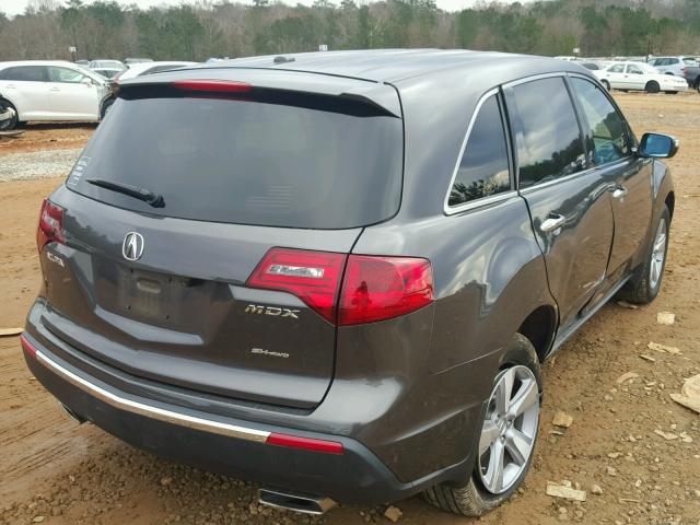 2HNYD2H61BH548805 - 2011 ACURA MDX TECHNO GRAY photo 4