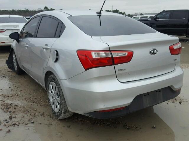 KNADM4A30G6642440 - 2016 KIA RIO LX Արծաթագույն լուսանկար 3