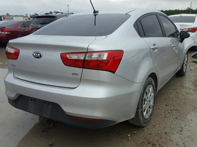 KNADM4A30G6642440 - 2016 KIA RIO LX SILVER photo 4