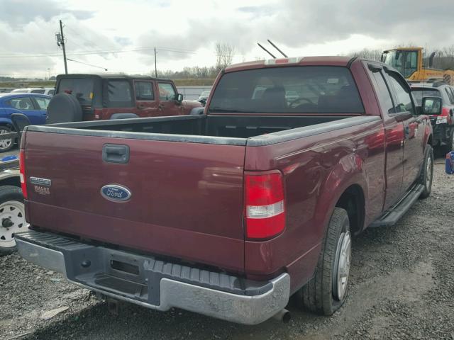 1FTRX12W94NB07390 - 2004 FORD F150 MAROON photo 4