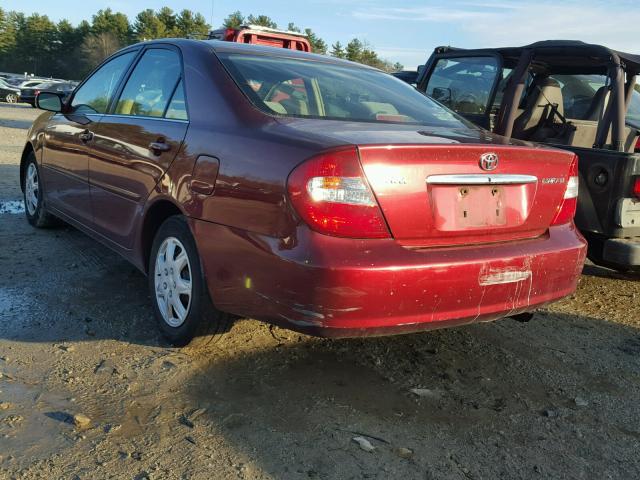 4T1BE32K54U377945 - 2004 TOYOTA CAMRY LE RED photo 3