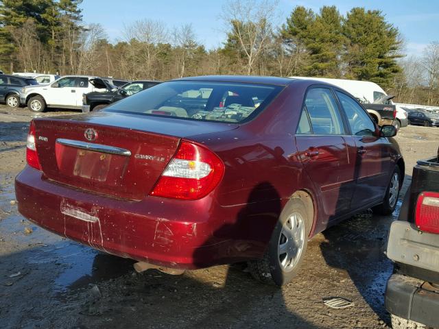 4T1BE32K54U377945 - 2004 TOYOTA CAMRY LE RED photo 4