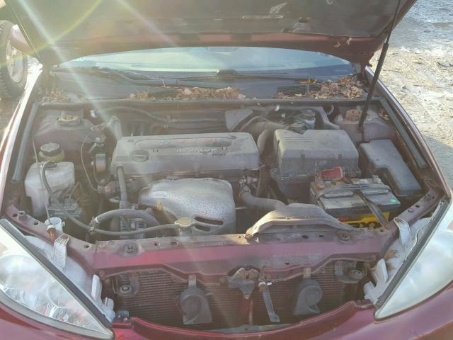 4T1BE32K54U377945 - 2004 TOYOTA CAMRY LE RED photo 7